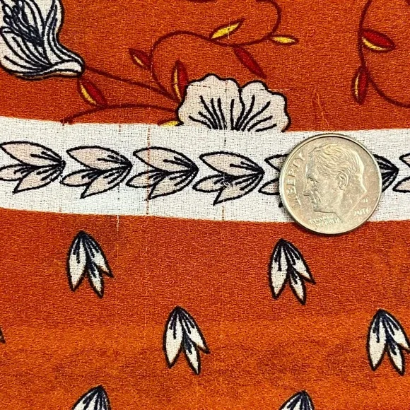 Liz Claiborne Blouse Womens Small Orange Floral Cap Sleeve V-Neck Boho Office - Picture 11 of 12